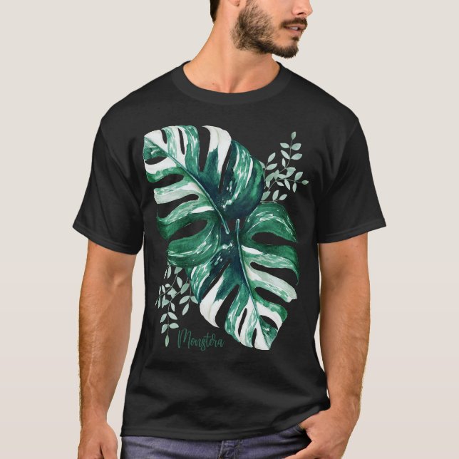 Camiseta Monstera, Monstera Variada, Monstera Deliciosa, (Anverso)