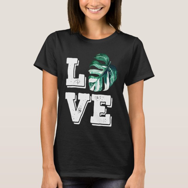 Camiseta Monstera Plant Love Women's Botanical House Plant (Anverso)