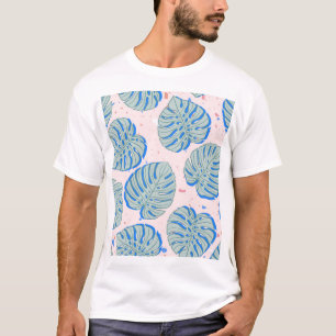 Camiseta Monstera tropical: Patrón de cosecha Terrazzo