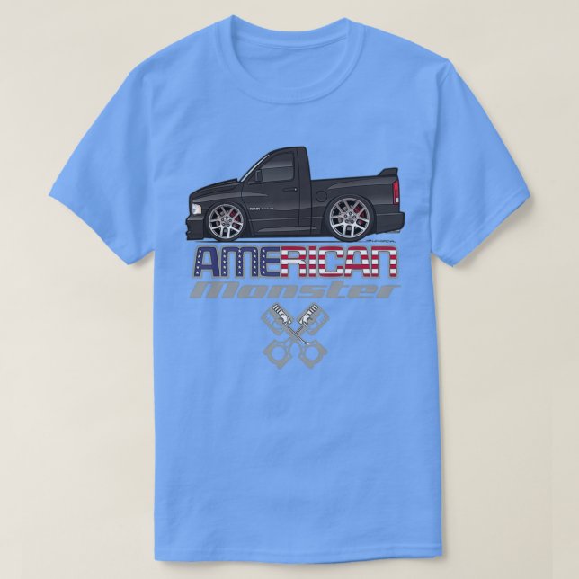 Camiseta MonsterBlack americano (Diseño del anverso)