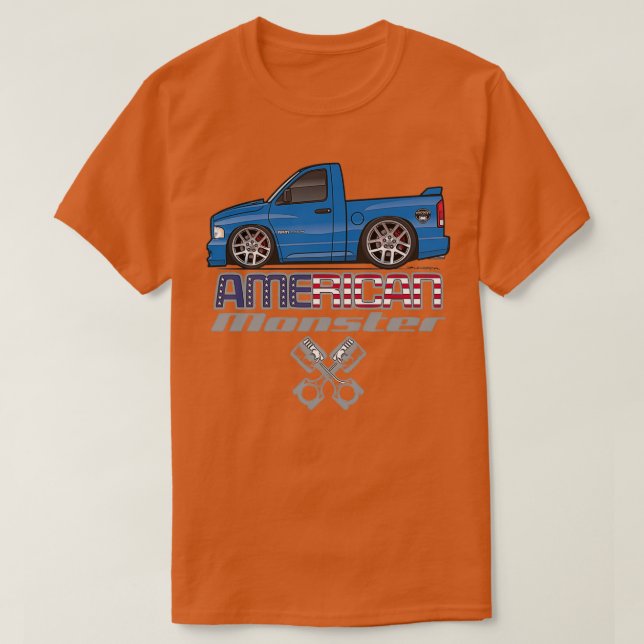 Camiseta MonsterBlue 2 americano (Diseño del anverso)