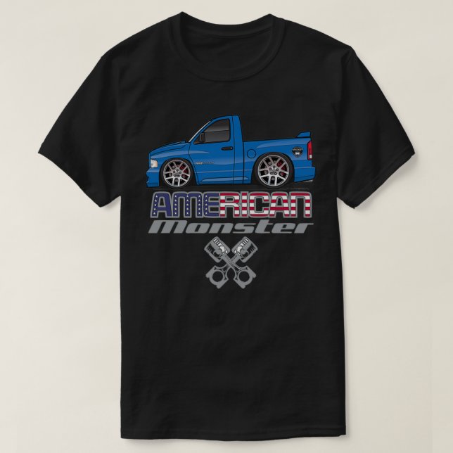 Camiseta MonsterBlue americano (Diseño del anverso)