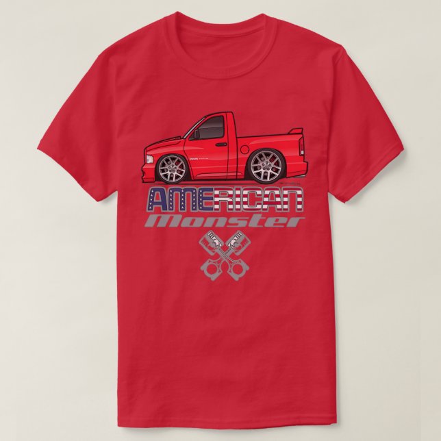 Camiseta MonsterRed americano (Diseño del anverso)