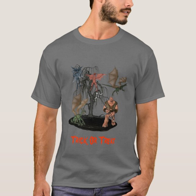 Camiseta Monsters Goblins Creaturas Halloween T-Shirt (Anverso)