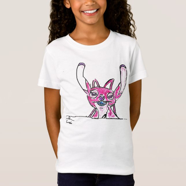 Camiseta Monstre rose (Anverso)