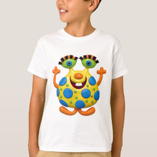 Camiseta Monstruo amarillo con manchas azules