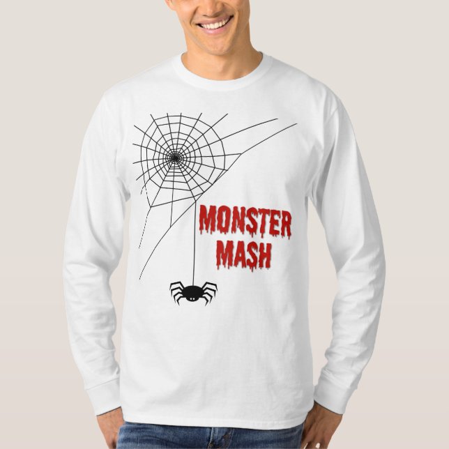 Camiseta Monstruo Aplastado de Halloween Telaraña (Anverso)