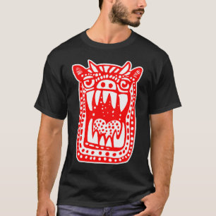 Camiseta Monstruo asustado - Rojo