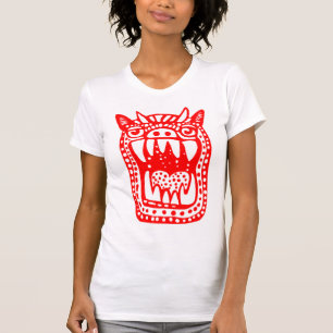 Camiseta Monstruo asustado - Rojo