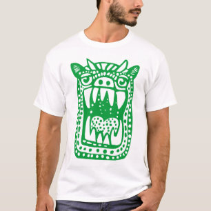 Camiseta Monstruo asustado - Verde de hierba