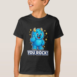 Camiseta Monstruo Azul Audaz Tú Rocks Pulgar Arriba Superes