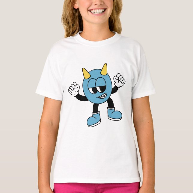 Camiseta Monstruo Azul Juguetón (Anverso)