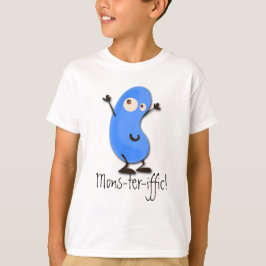 Camiseta Monstruo azul lindo de la haba