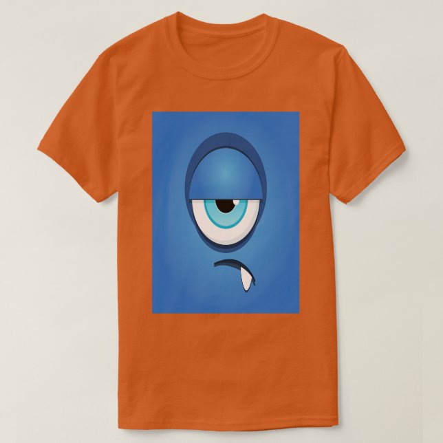 Camiseta Monstruo azul teñido 1 (Diseño del anverso)
