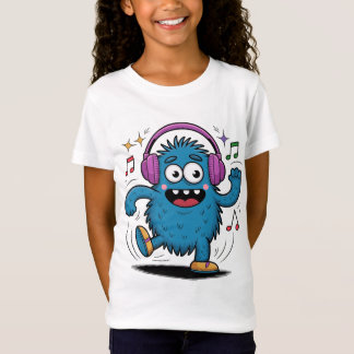 Camiseta Monstruo Bailando Feliz con Auriculares