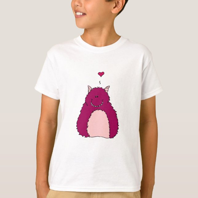 Camiseta Monstruo borroso rosado (Anverso)