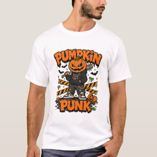 Camiseta Monstruo callejero de Halloween Punk de calabaza