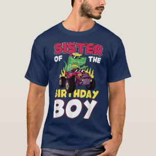Camiseta Monstruo Camión Hermana Del Niño De Cumpleaños Din