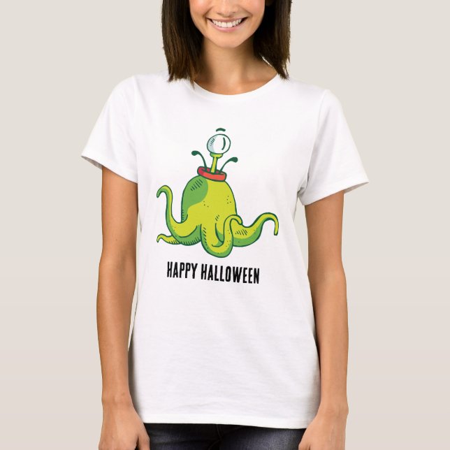 Camiseta Monstruo Con Un Ojo De Halloween (Anverso)