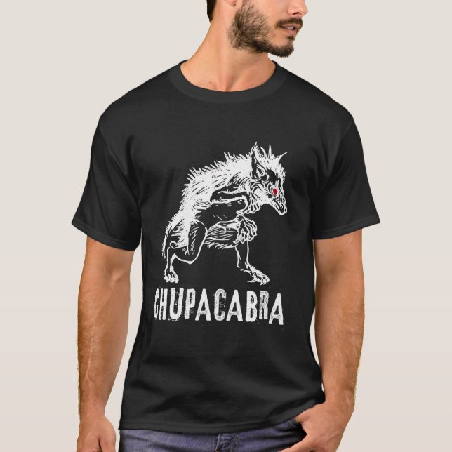 Camiseta Monstruo criptista de Chupacabra Folklore (Anverso)