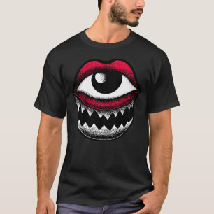 Camiseta Monstruo de arte de la boca de ojos Ilustracion