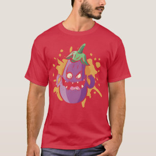 Camiseta Monstruo de berenjena de Halloween Amantes de la c