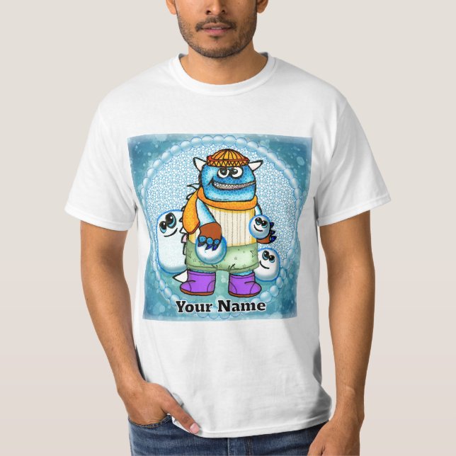 Camiseta Monstruo de bola de nieve (Anverso)