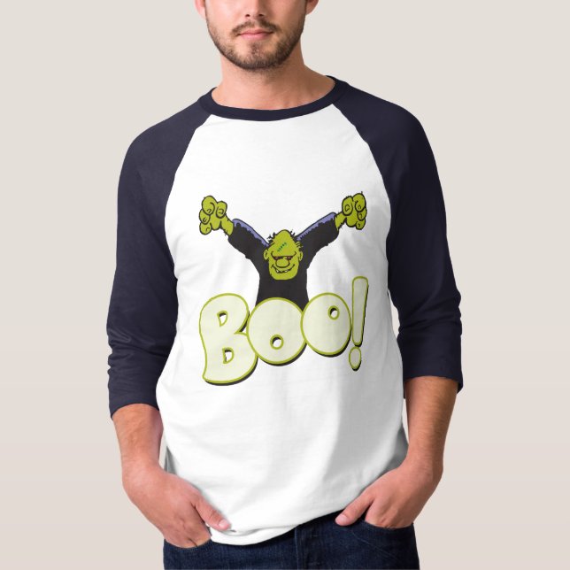 Camiseta Monstruo de Boo Frankie Frankenstein Halloween (Anverso)