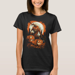 Camiseta Monstruo de calabaza Halloween Sombrío traje de te