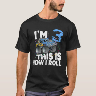 Camiseta Monstruo De Camión De Niño De 3 Años De 3 Años De 