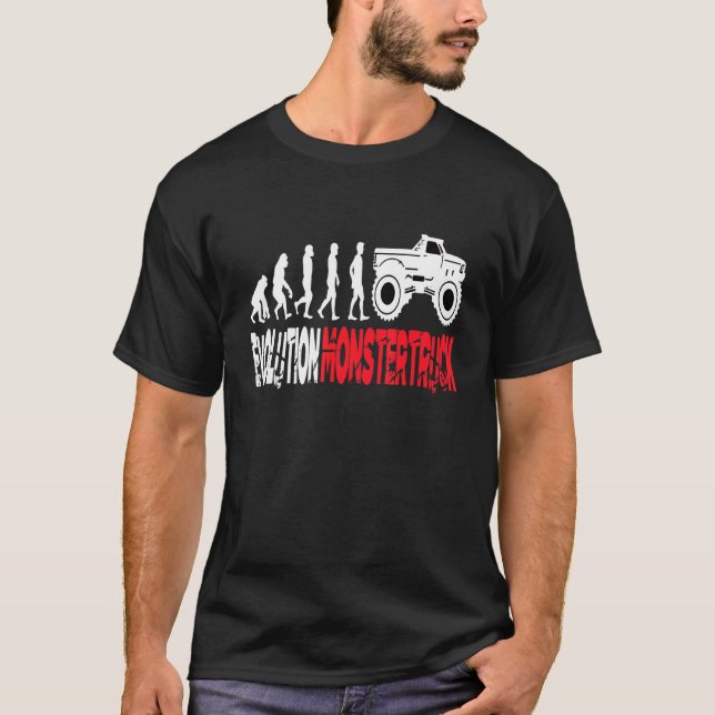 Camiseta Monstruo de Camión Monstruo de Evolución Camión Fr (Anverso)