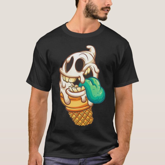 Camiseta Monstruo de Camión Zombie con Helados (Anverso)