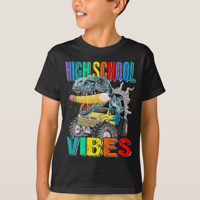 Camiseta Monstruo de camiones de la escuela secundaria para (Anverso)