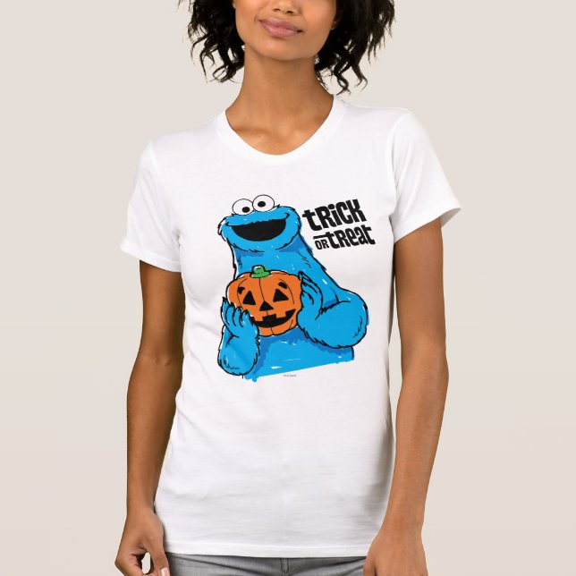 Camiseta Monstruo De Cookie - Truco O Tratamiento (Anverso)