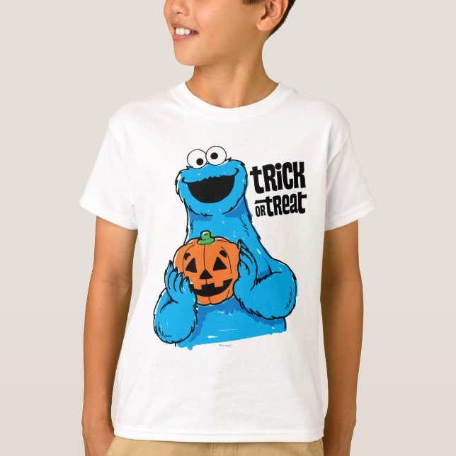 Camiseta Monstruo De Cookie - Truco O Tratamiento (Anverso)