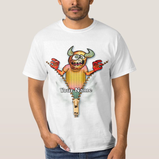 Camiseta Monstruo de Cremallera (Anverso)