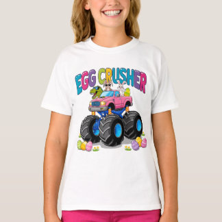 Camiseta Monstruo de cruzado de huevo rosa Truck Pascua