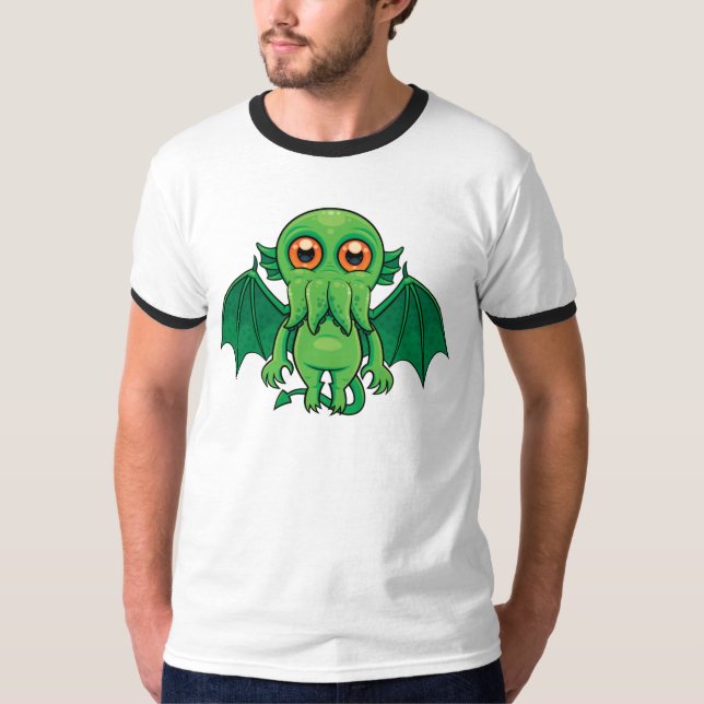 Camiseta Monstruo de Cthulhu Verde (Anverso)
