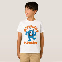 Monstruo de cumpleaños azul