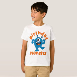Camiseta Monstruo de cumpleaños azul