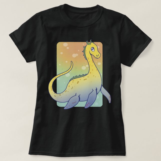 Camiseta Monstruo de Cute Loch Ness (Diseño del anverso)