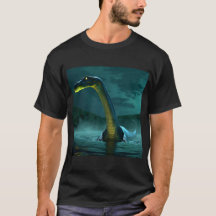 Monstruo de Eerie Loch Ness con ojos brillantes de