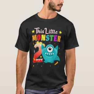 Camiseta Monstruo de Fiesta de cumpleaños número 2 años