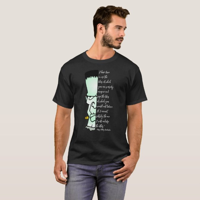 Camiseta Monstruo de Frankenstein, cita de amor y rabia de  (Anverso completo)