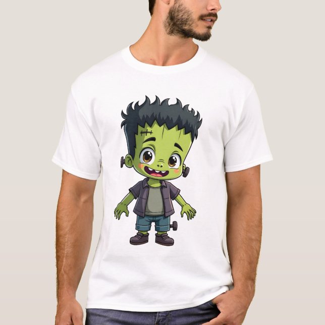 Camiseta Monstruo de Frankenstein - Dibujo animado de Hallo (Anverso)