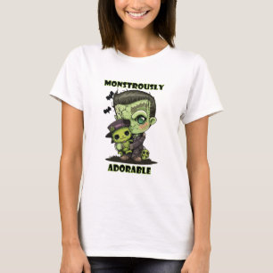 Camiseta Monstruo de Frankenstein lindo con peluche