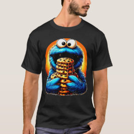 Camiseta Monstruo de galletas devora una galleta gigante de