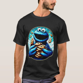 Camiseta Monstruo de galletas devora una galleta gigante de