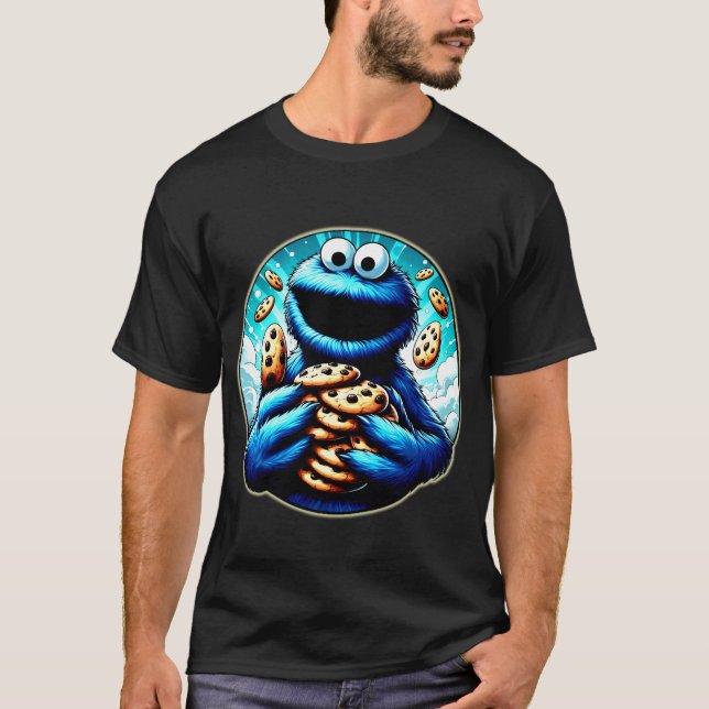 Camiseta Monstruo de galletas devora una galleta gigante de (Anverso)