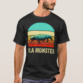Camiseta Monstruo de Gila de Amanecer de Estilo Retro Vinta
